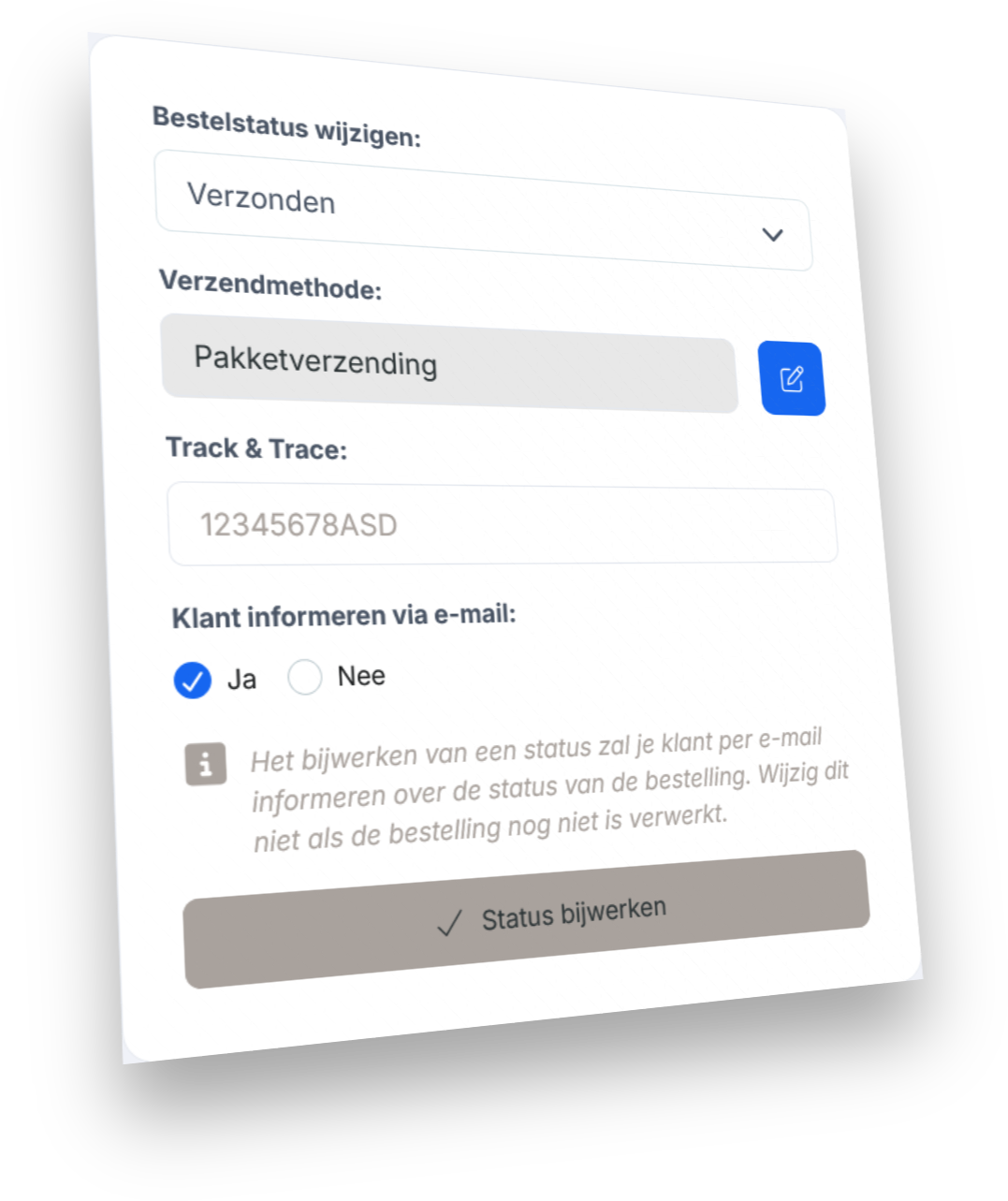 Let your customers know that their package is on its way
