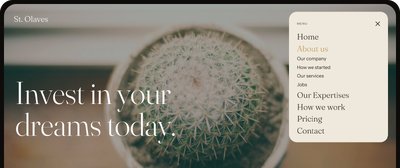 Your own website online within a few minutes.